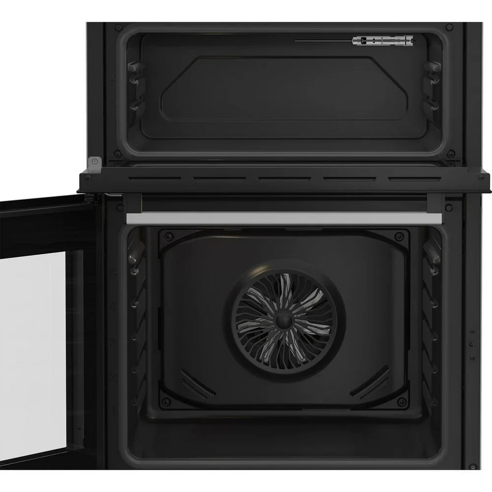 Beko EDC6731W 60cm Double Oven Electric Cooker with Vitroceramic Hob White