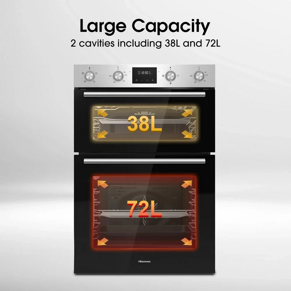 Hisense BID99222CXUK Built In Electric Double Oven Stainless Steel - A Rated