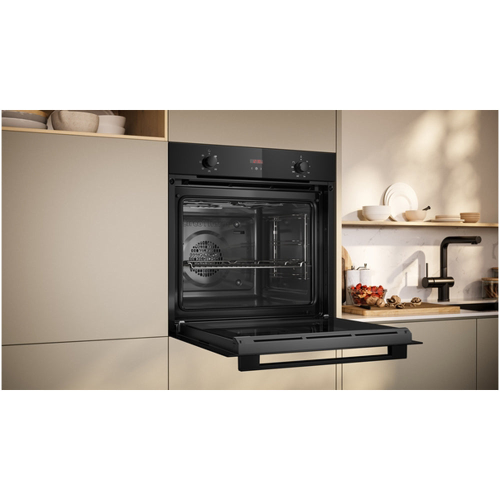 NEFF B1DCC0AK3B N30 71L Built-In Electric Single Oven Black - A+ Rated