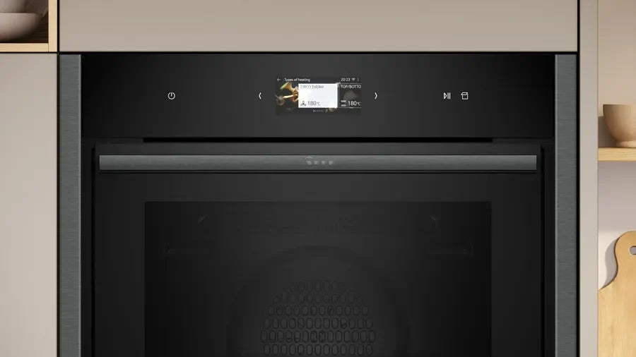 Neff B64VS71G0B N90 Slide and Hide Built-In Electric Single Oven Graphite
