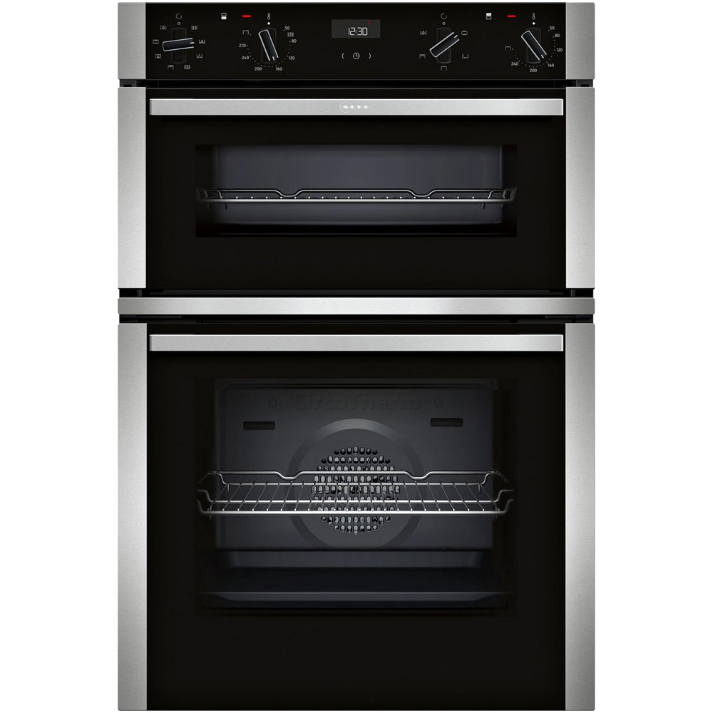 Neff U1ACE2AN3B N50 60cm Built In Electric Double Oven Stainless Steel